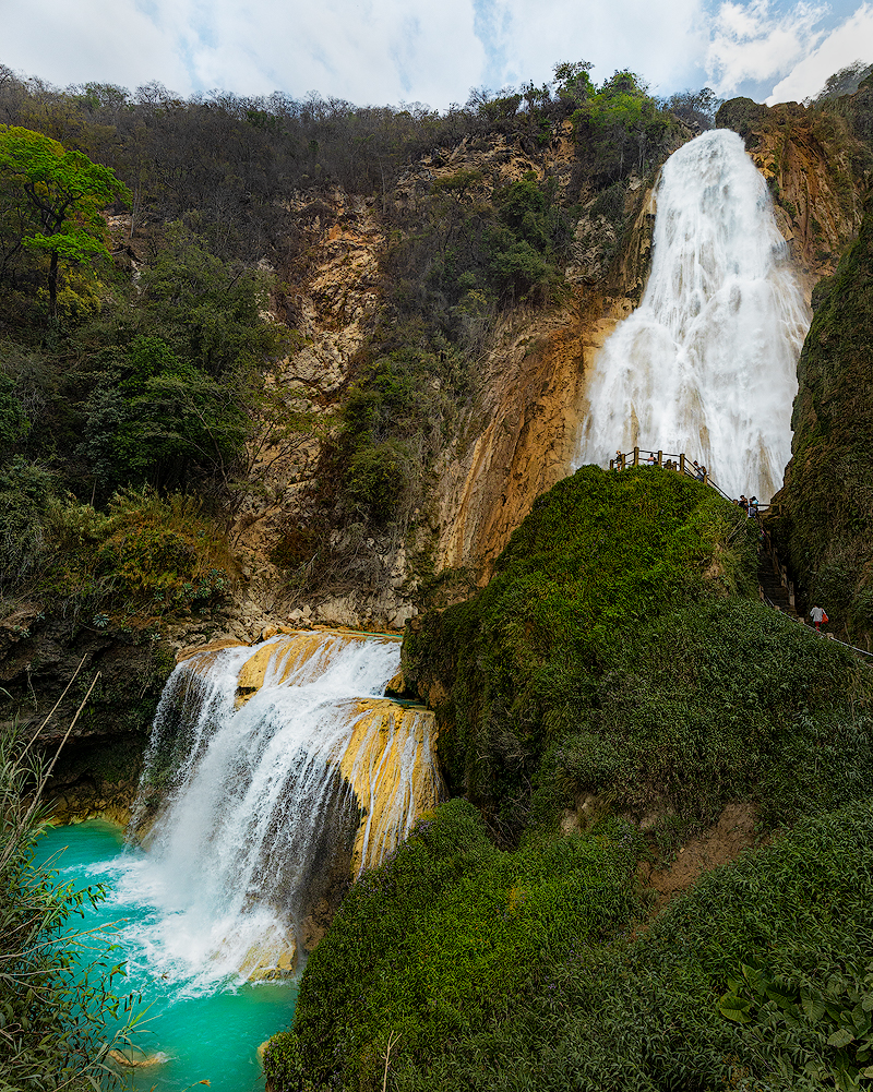 Velo de Novia, nejvyšší vodopád kaskády El Chiflón